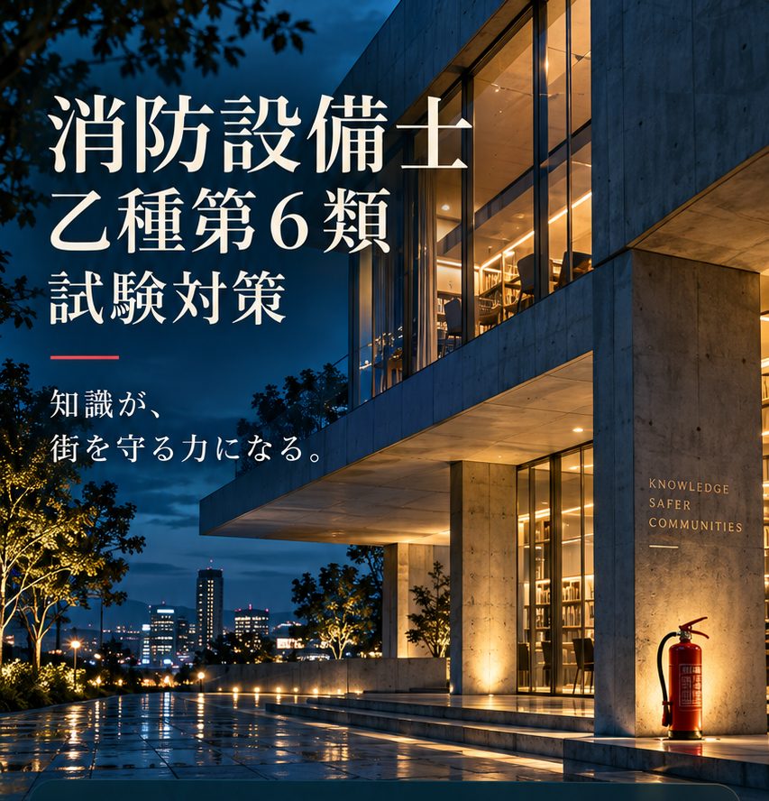 消防設備士 乙種第6類(消火器) 試験対策アプリのキービジュアル